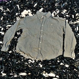 Merona Grey Flannel Button Up XL